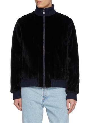 首图 - 点击放大 - FABIO GAVAZZI - Ribbed Sculpted Mink Bomber Jacket