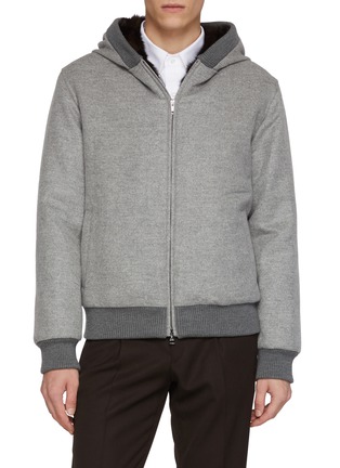 首图 - 点击放大 - FABIO GAVAZZI - Hooded Sable Cashmere Bomber Jacket