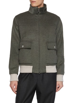 首图 - 点击放大 - FABIO GAVAZZI - Sculpted Mink Cashmere Blend Bomber Jacket