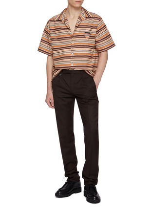 模特儿示范图 - 点击放大 - PRADA - Straight Leg Wool Pants