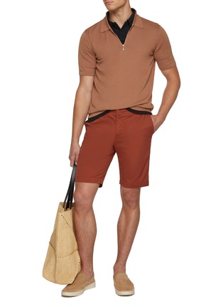 模特儿示范图 - 点击放大 - SUNSPEL - Riviera Pocket Cotton Polo Shirt