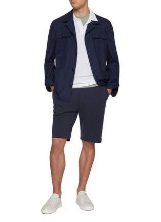 模特儿示范图 - 点击放大 - SUNSPEL - Drawstring Cotton Sweat Shorts