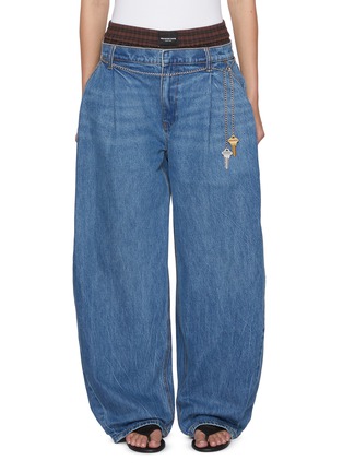 ALEXANDERWANG | Prestyle Chain Belt Oversized Medium Wash Jeans
