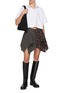 模特儿示范图 - 点击放大 - ALEXANDERWANG - Deconstructed Plaid Cotton Mini Skirt