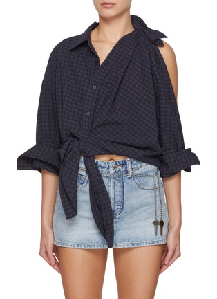 首图 - 点击放大 - ALEXANDERWANG - Knotted Button Down Cotton Shirt
