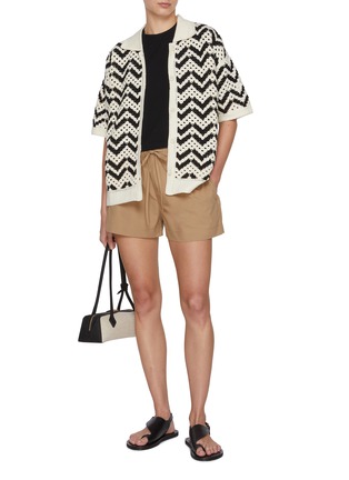 模特儿示范图 - 点击放大 - VARLEY - Anais Cotton Crochet Polo Shirt