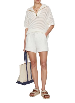 模特儿示范图 - 点击放大 - VARLEY - Nali Half Zip Cotton Knit Top