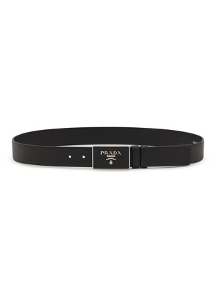 首图 - 点击放大 - PRADA - Metal Logo Leather Belt