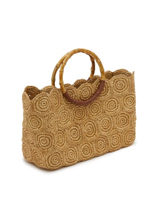 细节 - 点击放大 - SENSI STUDIO - Scalloped Straw Beach Basket Bag