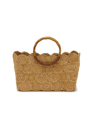 首图 - 点击放大 - SENSI STUDIO - Scalloped Straw Beach Basket Bag