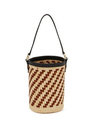 首图 - 点击放大 - SENSI STUDIO - Two Tone Woven Straw Basket Bag