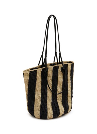 细节 - 点击放大 - SENSI STUDIO - Striped Straw Tote Bag