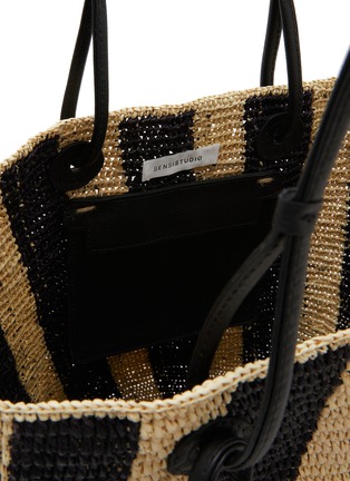细节 - 点击放大 - SENSI STUDIO - Striped Straw Tote Bag