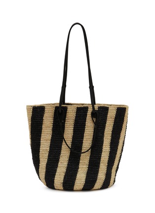首图 - 点击放大 - SENSI STUDIO - Striped Straw Tote Bag