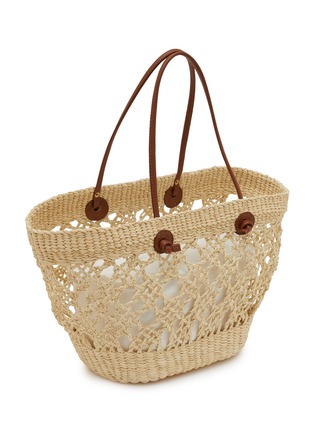 细节 - 点击放大 - SENSI STUDIO - Open Weave Straw Beach Backet Bag