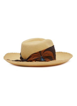 模特儿示范图 - 点击放大 - SENSI STUDIO - Aguacate Long Brim Toquilla Straw Hat