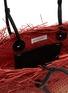 细节 - 点击放大 - SENSI STUDIO - Medium Frayed Border Straw Basket Bag