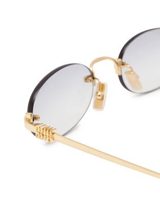 细节 - 点击放大 - MIU MIU - Metal Oval Sunglasses