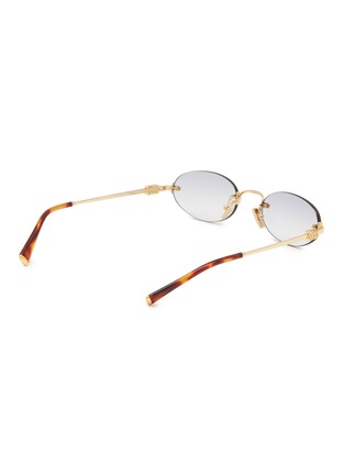 模特儿示范图 - 点击放大 - MIU MIU - Metal Oval Sunglasses