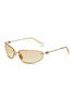 首图 - 点击放大 - MIU MIU - Metal Oval Gradient Sunglasses