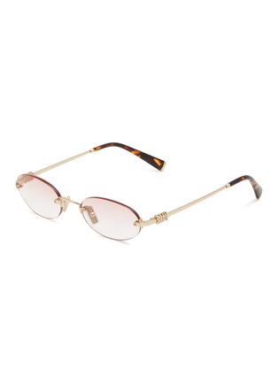 首图 - 点击放大 - MIU MIU - Metal Oval Sunglasses