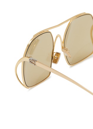 细节 - 点击放大 - MIU MIU - Miu Ombre Metal Square Sunglasses