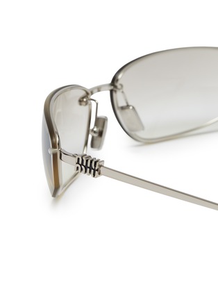 细节 - 点击放大 - MIU MIU - Metal Oval Gradient Sunglasses