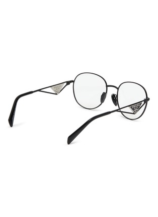 模特儿示范图 - 点击放大 - PRADA - Metal Round Optical Glasses