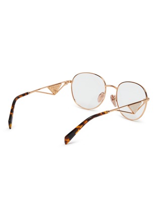 模特儿示范图 - 点击放大 - PRADA - Metal Round Optical Glasses