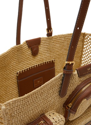 细节 - 点击放大 - ANYA HINDMARCH - Holiday Raffia Leather E/W Tote
