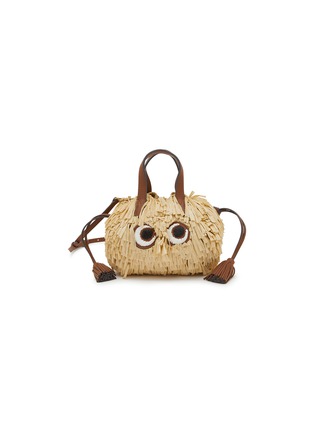 首图 - 点击放大 - ANYA HINDMARCH - Small Shag Eyes Raffia Leather Tote Bag