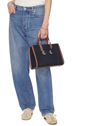 正面 -点击放大 - ANYA HINDMARCH - Mini Eyes Cotton Eco Leather E/W Tote