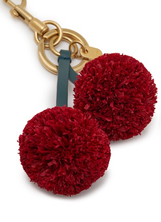 细节 - 点击放大 - ANYA HINDMARCH - Cherries Raffia Leather Charm