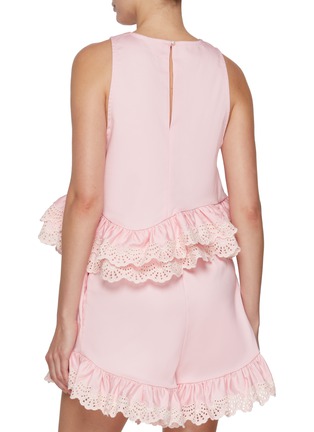 背面 - 点击放大 - KIKA VARGAS - Li Cotton Blend Ruffle Top