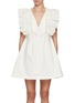 首图 - 点击放大 - KIKA VARGAS - Francine Ruffle V-Neck Mini Dress