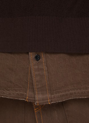  - SACAI - 牛仔拼接针织衫