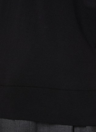  - SACAI - 拼接格纹针织衫