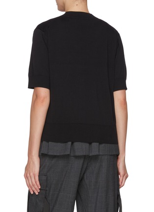 背面 - 点击放大 - SACAI - 拼接格纹针织衫