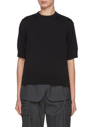 首图 - 点击放大 - SACAI - 拼接格纹针织衫