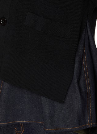  - SACAI - 牛仔拼接针织开衫