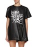 首图 - 点击放大 - SACAI - Where The Wild Things Are Faux Leather T-Shirt Dress