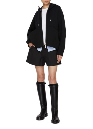 模特儿示范图 - 点击放大 - SACAI - Sponge Sweat Zip Up Hoodie