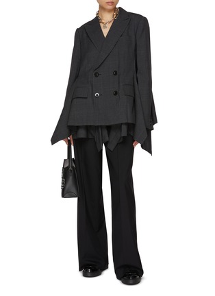 模特儿示范图 - 点击放大 - SACAI - 拼接西装长裤