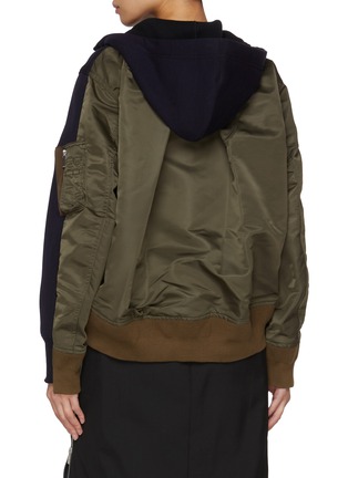背面 - 点击放大 - SACAI - Hybrid Sponge Sweat Zip Up Hoodie