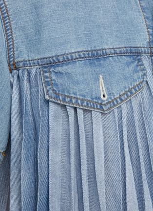  - SACAI - 褶裥牛仔衬衫