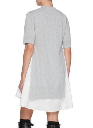 背面 - 点击放大 - SACAI - Hybrid Shirt Interior Cotton T-shirt Dress