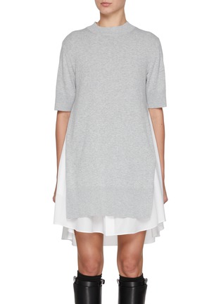 首图 - 点击放大 - SACAI - Hybrid Shirt Interior Cotton T-shirt Dress