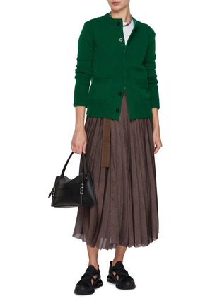模特儿示范图 - 点击放大 - SACAI - Wool Knit Cardigan