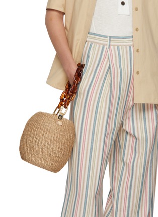 正面 -点击放大 - CLARE V - Pot De Miel Bamboo Handle Handbag