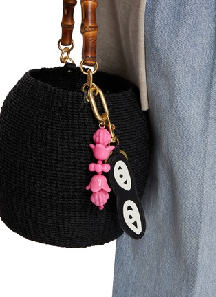 正面 -点击放大 - CLARE V - Eyes Leather Keychain